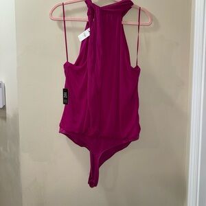 Vibrant Pink High Neck Bodysuit